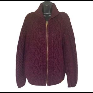 Vintage🧚‍♀️Diesel Tricot&Co burgundy wool blend knitted sweater/cardigan size L